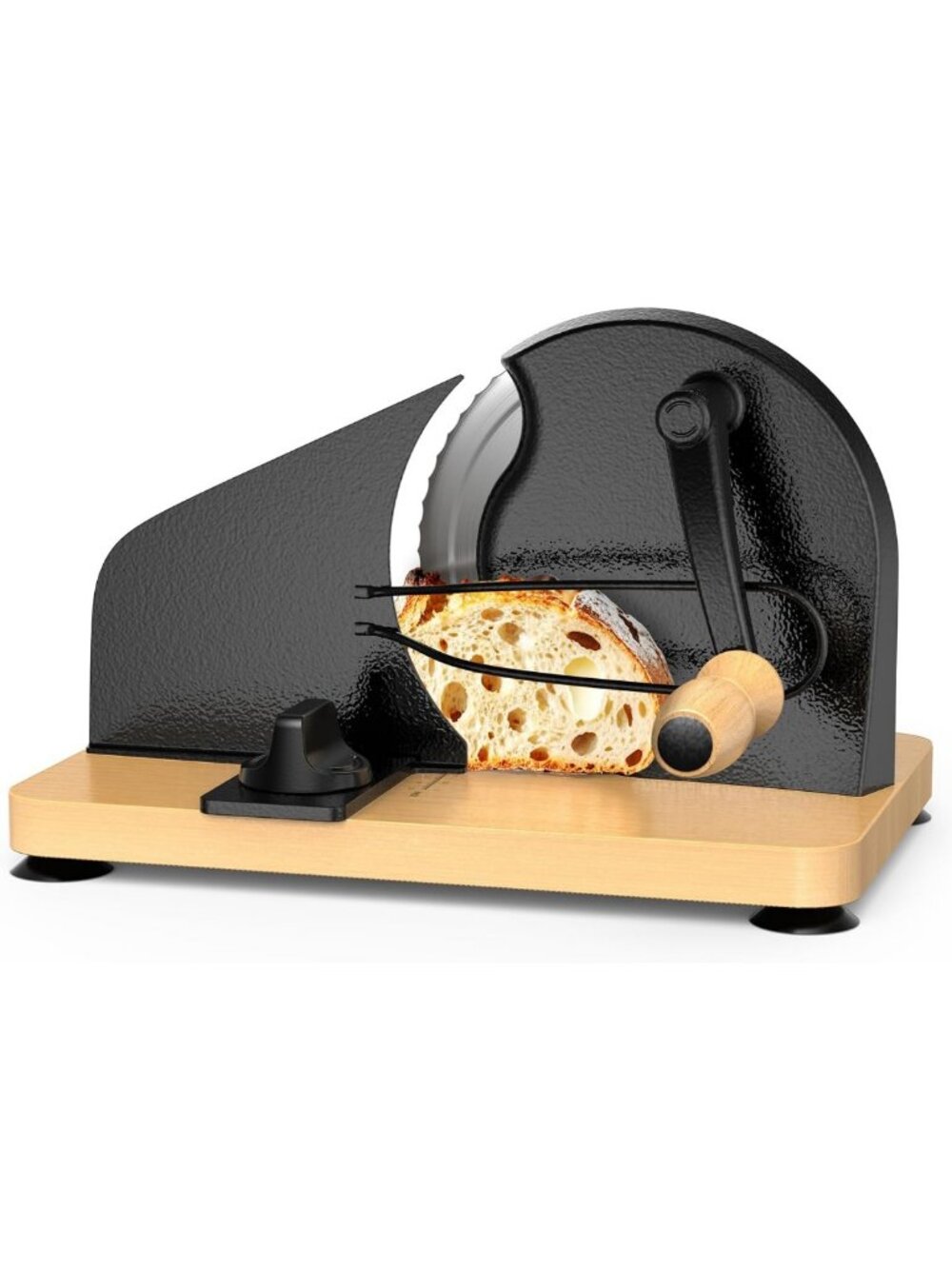 Adjustable Manual Bread Slicer for Homemade Sourdough - Even Cuts, Sharp Blade